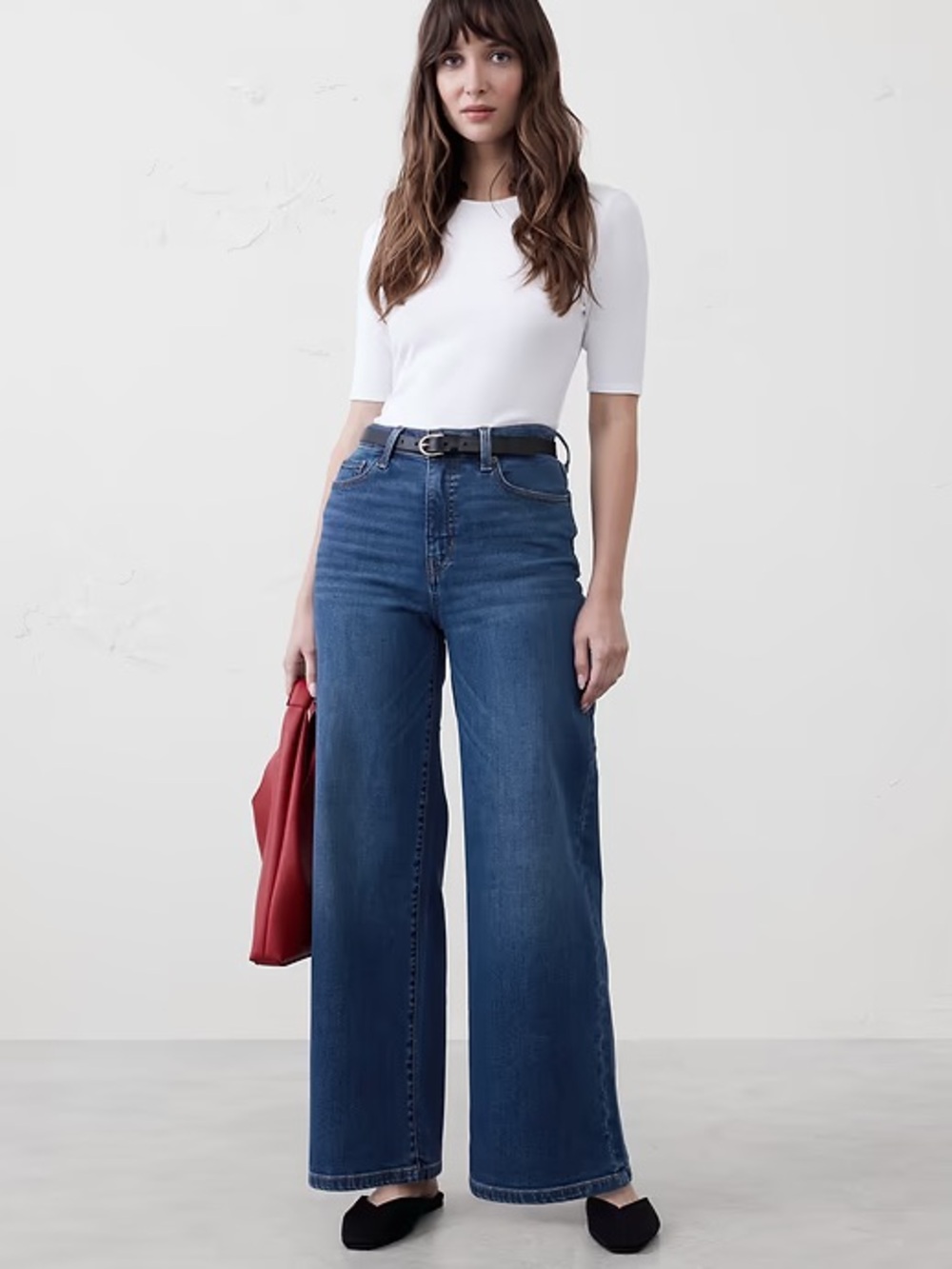 Banana Republic Women's Dark Blue Wide Leg Jeans Women’s 27 Tall